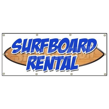 SURFBOARDS RENTALBANNER SIGN water jet ski boats canoe kayak surfing -  SIGNMISSION, B-96 Surfboards Rental